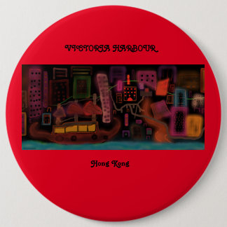 Victoria Harbour, Hong Kong 1960's- Button