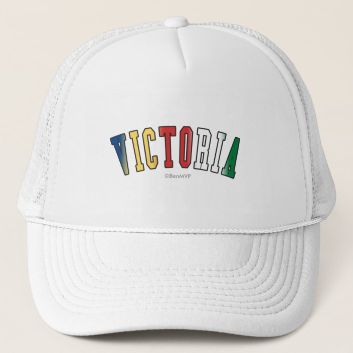 Victoria in Seychelles National Flag Colors Hat