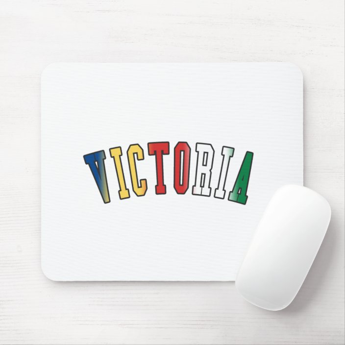 Victoria in Seychelles National Flag Colors Mouse Pad