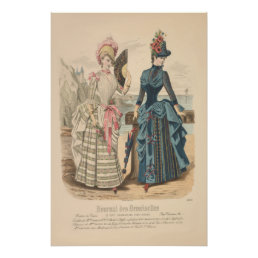 Victoria Ladies at the Sea French Vintage Ad Poster