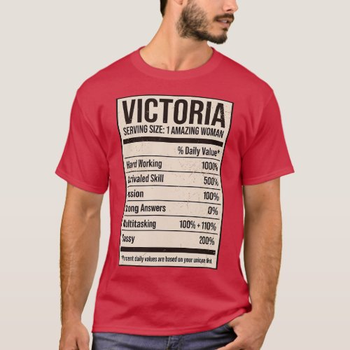 Victoria Nutrition Facts Name Nickname Alias Title T_Shirt