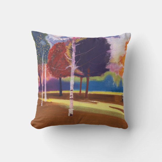 Victoria Park Bath Throw Pillow (Front)
