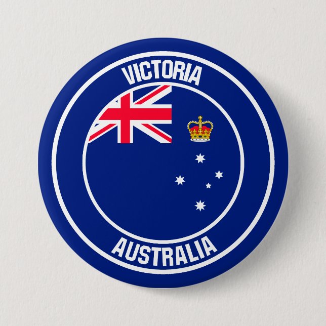 Victoria Round Emblem Button (Front)