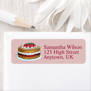 Victoria Sandwich Sponge Cake UK British Pastry Label