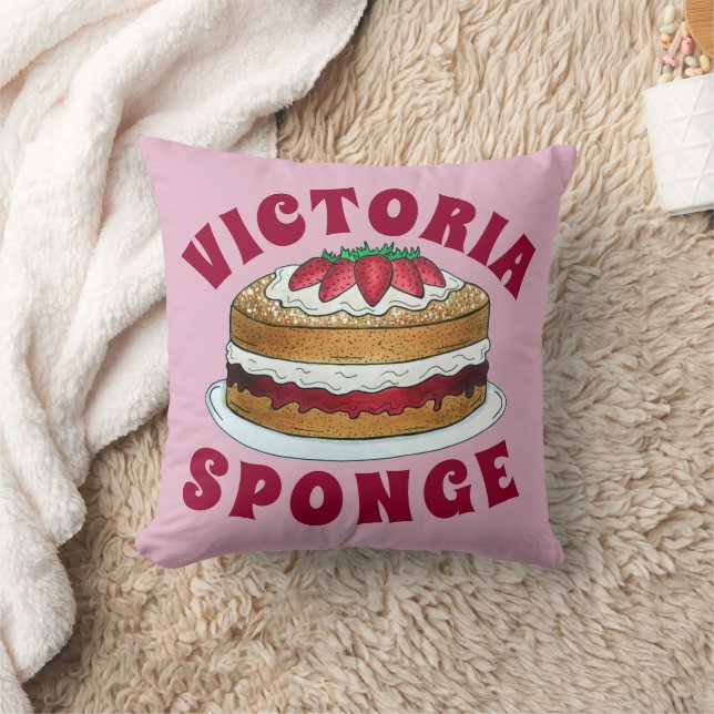 Victoria Sandwich Sponge Cake UK British Pastry Throw Pillow (Blanket)