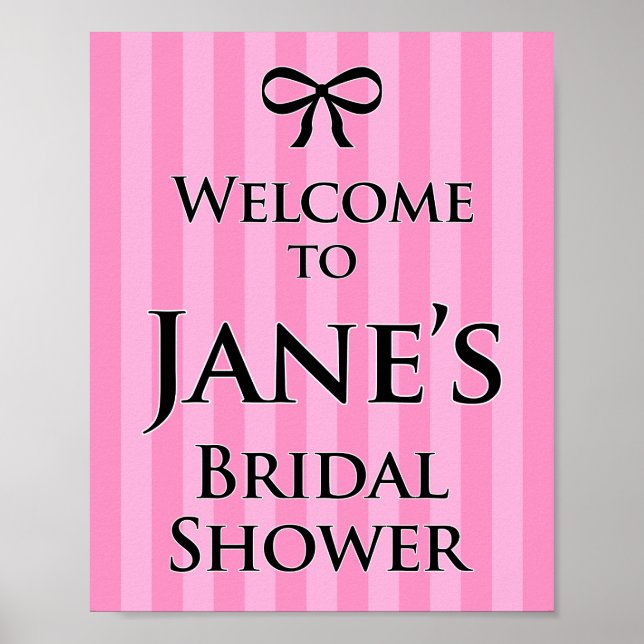 Victoria Secrets Theme Bridal Shower Welcome Sign (Front)