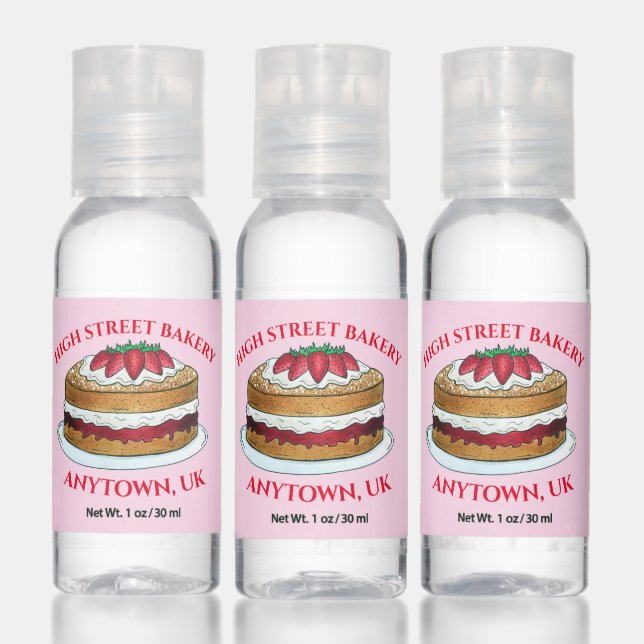 Victoria Sponge Cake British Food Baking Bakery Hand Sanitizer (Set)