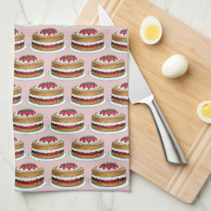 Victoria Sponge Cake British Pastry Chef UK Bakery Kitchen Towel