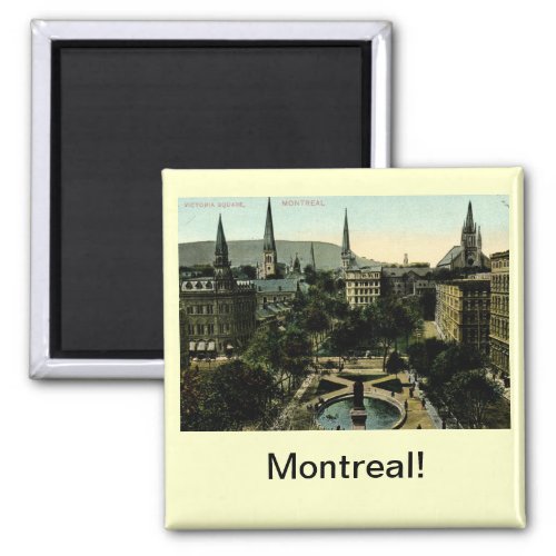 Victoria Square Montreal Vintage Magnet