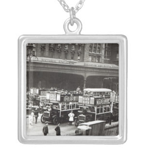 Victoria Station, 1920s Silver Plated Necklace