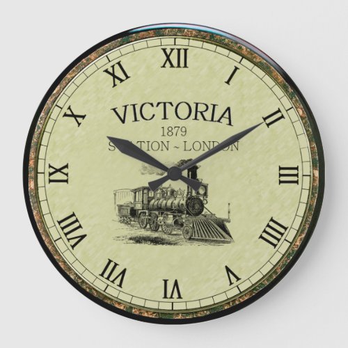 Victoria Station  Steam Engine  London England  Large Clock