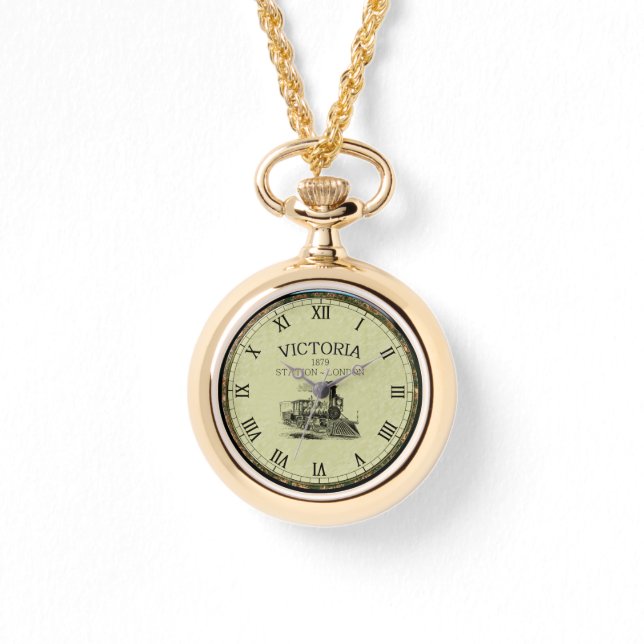 Victoria Station ~ Steam Engine ~ London England ~ Watch (Front)