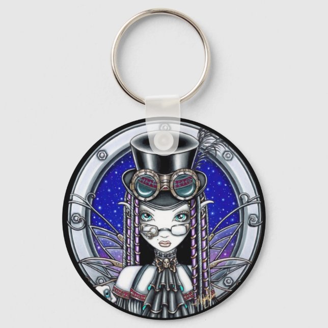 "Victoria" Steam Punk Faerie Keychain (Front)
