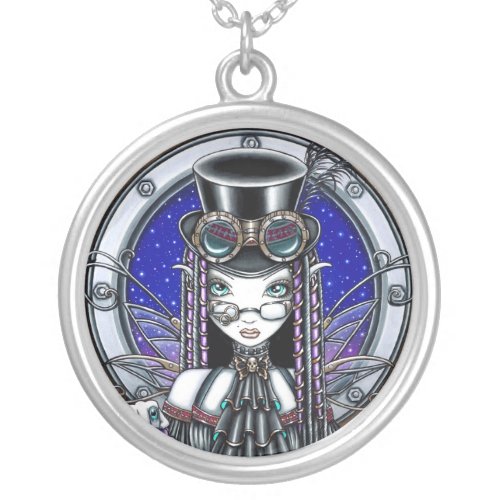 "Victoria" Steam Punk Porthole Faerie Art Necklace