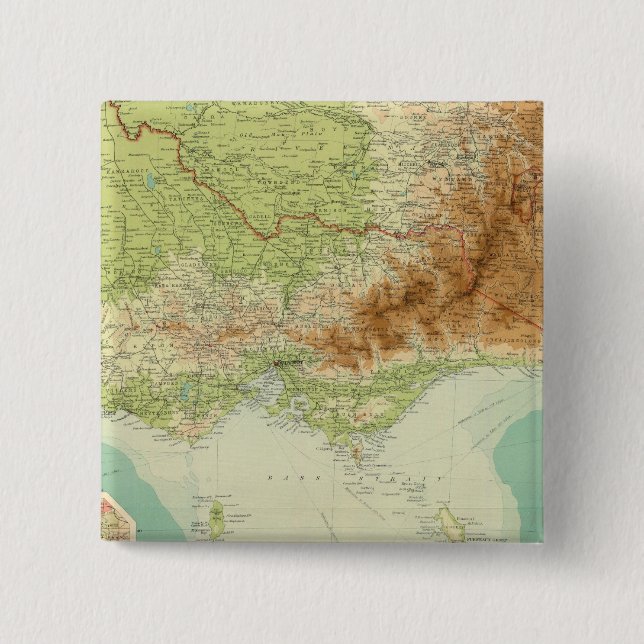 Victoria & Tasmania Pinback Button (Front)