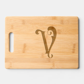 VICTORIA -V-  ENGRAVED CUTTING BOARD