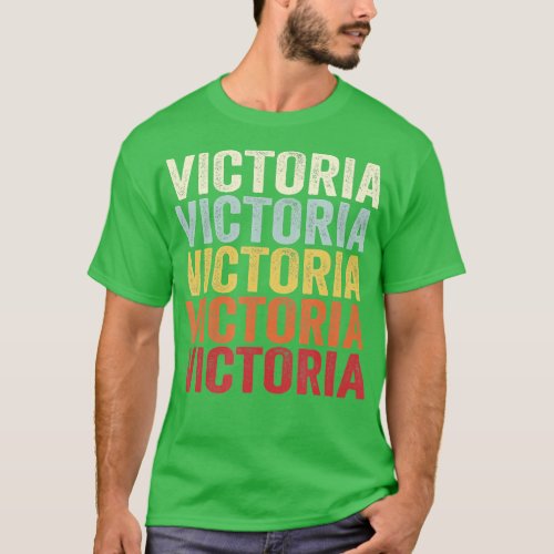 Victoria Victoria MN Retro Vintage Text T_Shirt