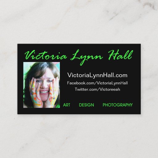 Customizable VictoriaLynnHall.com Business Cards