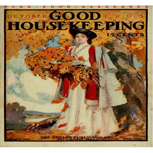 Victorian 1905 Good Housekeeping Mag Photo Sculptu Cutout (Front)