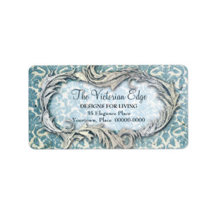 Victorian Aesthetic Damask Address Labels