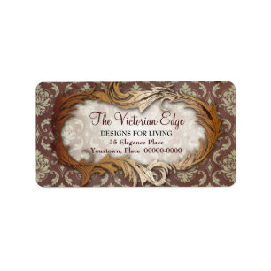 Victorian Aesthetic Damask Address Labels