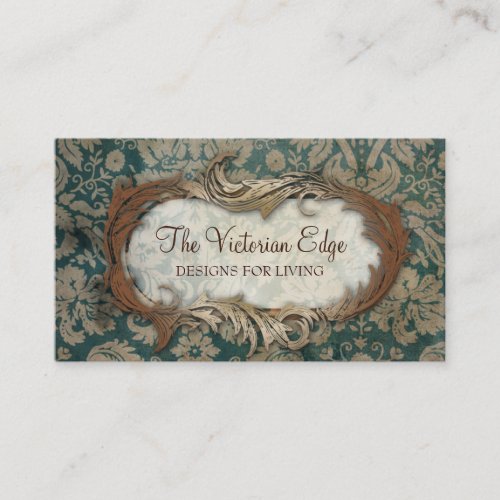Victorian Aesthetic Damask Business Card