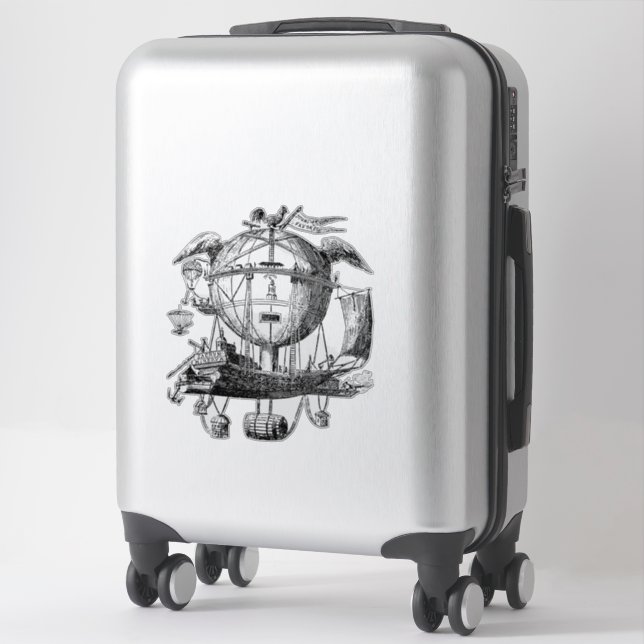 Victorian Airship Adventure Sticker (Suitcase)