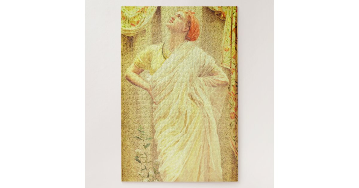 Victorian Albert Moore Canaries Renaissance Woman Jigsaw Puzzle Zazzle Com