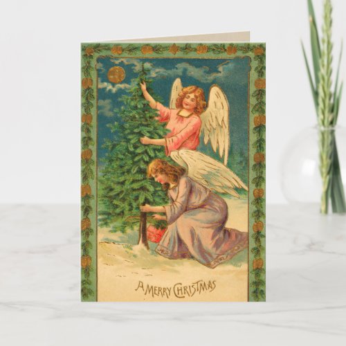 Victorian Angel Christmas Card
