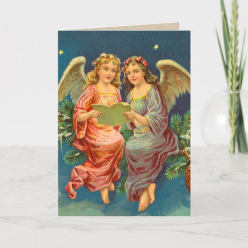 Victorian Angel Christmas Card