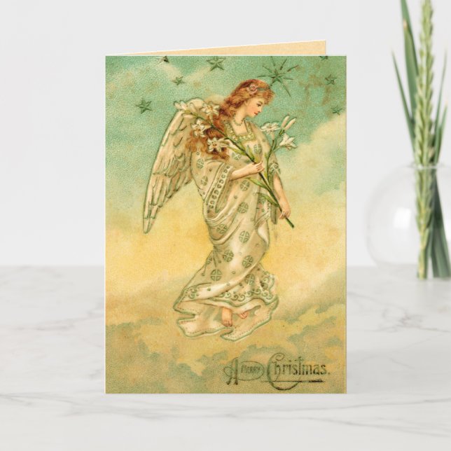 Victorian Angel Christmas Card (Front)