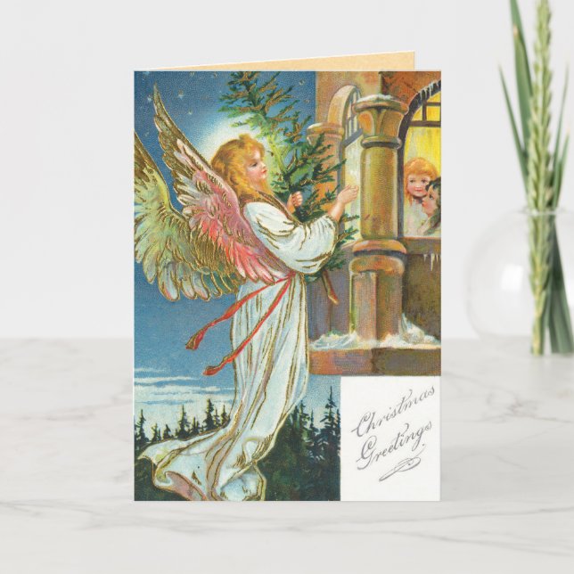 Victorian Angel Christmas Card (Front)