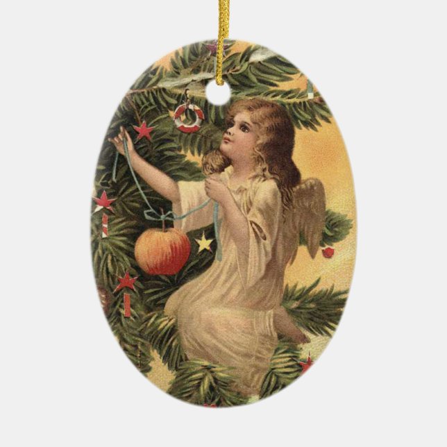 Victorian Angel Christmas Ornament (Front)