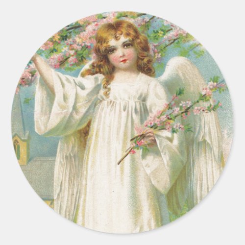 Victorian Angel Christmas sticker