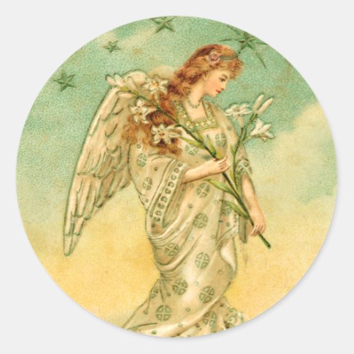 Victorian Angel Christmas sticker