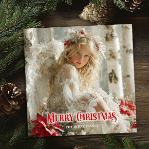 Victorian angel download Christmas greeting card