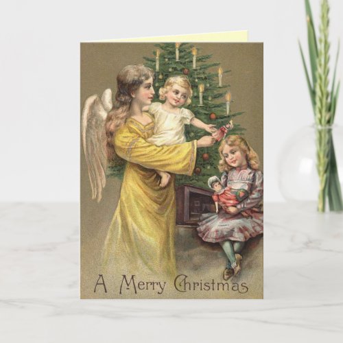 Victorian Angel Holiday Card