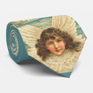 Victorian angel print neck tie