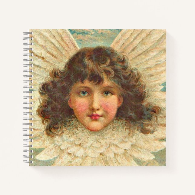 Victorian angel print notebook (Front)