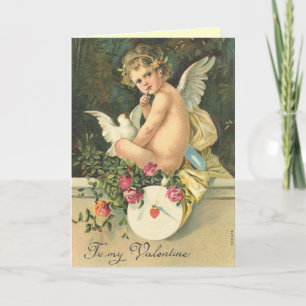 Victorian Angel Valentine's Day Card