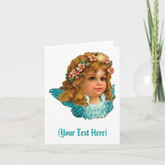 Victorian Angel Vintage Floral Easter Holiday Card