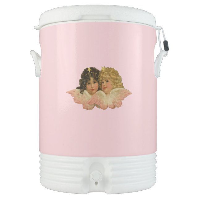 Victorian Angels Blush Pink Beverage Cooler (Front)