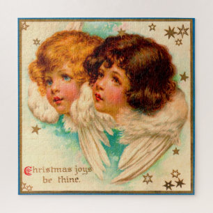 Victorian angels Christmas Joys Be Thine Jigsaw Puzzle