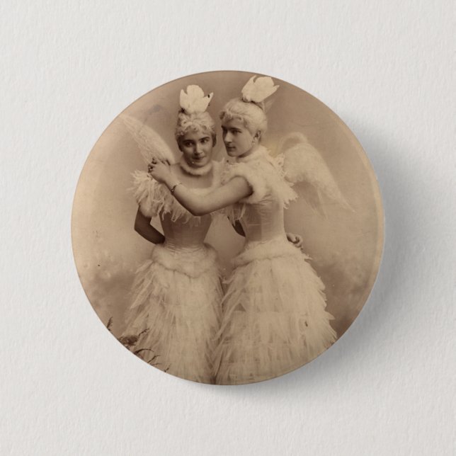 Victorian Angels Pinback Button (Front)