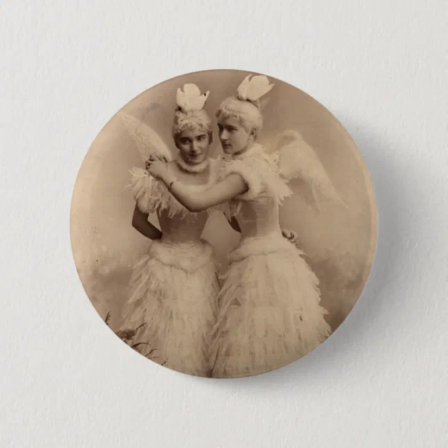 Victorian Angels Pinback Button | Zazzle