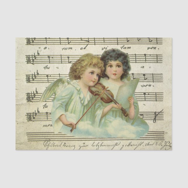 Victorian Angels Violin and Sheet Music (Front)