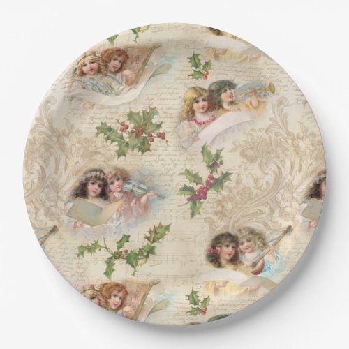 Victorian Angels wMusic Script  Holly Paper Plates