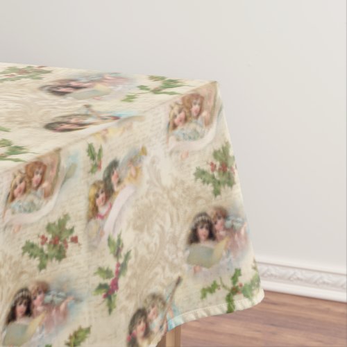 Victorian Angels wMusic Script  Holly Tablecloth