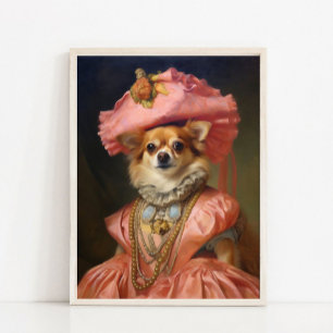 Victorian Animal Portrait, Dressed Animal Print, Poster