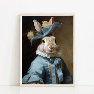 Victorian Animal Portrait, Dressed Animal Prints, Poster
